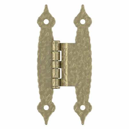 AMEROCK 3/8in 10mm Offset Non-Self Closing Face Mount Golden Champagne Cabinet Hinge, 1 Pair BPR3406BBZ